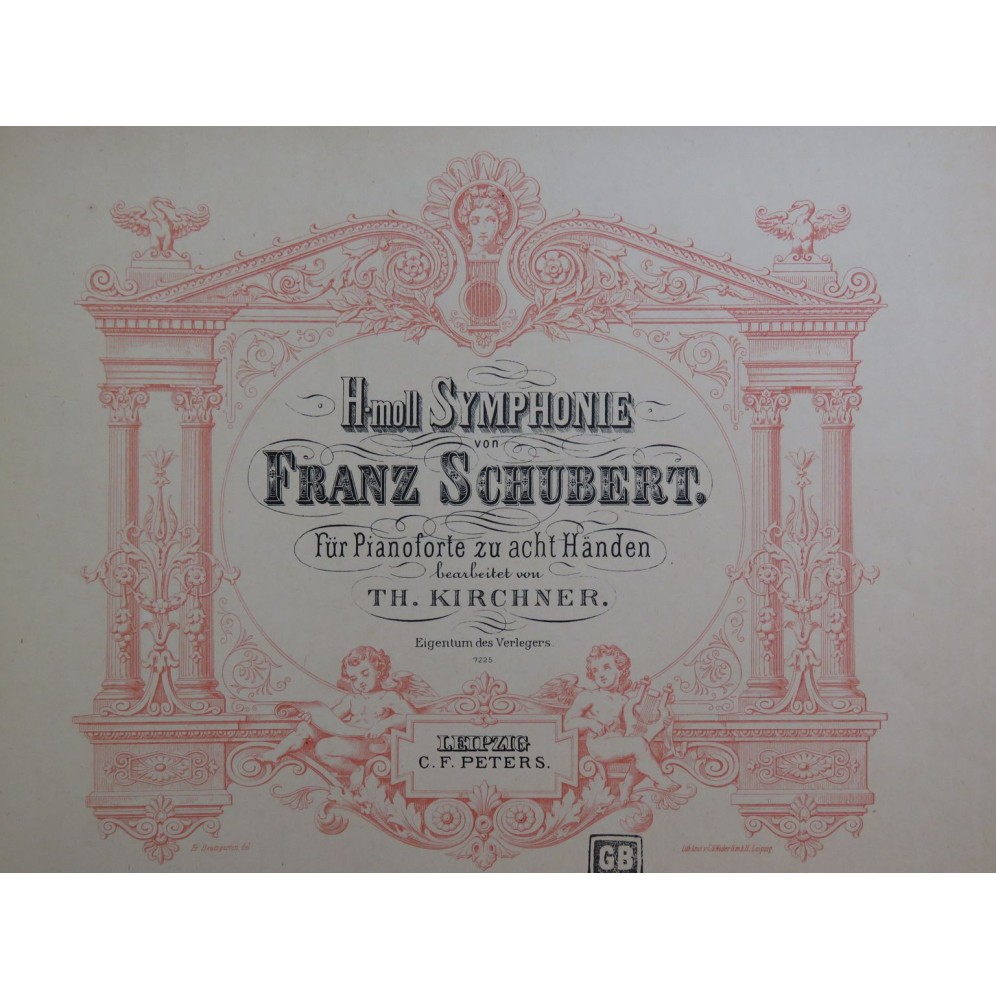 SCHUBERT Franz Symphonie Si min 2 Pianos 8 mains