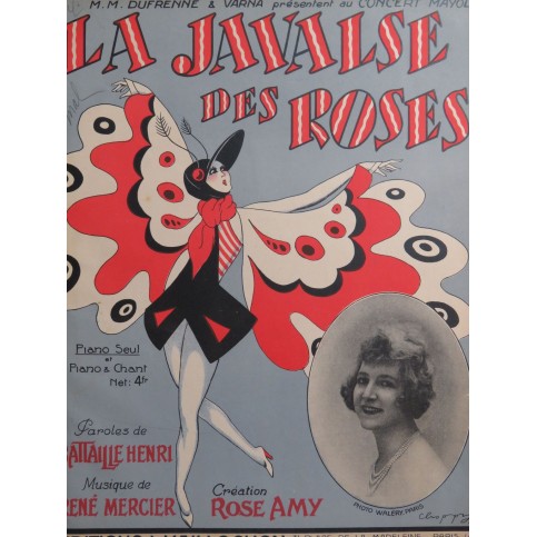 MERCIER René La Javalse des Roses Piano 1924