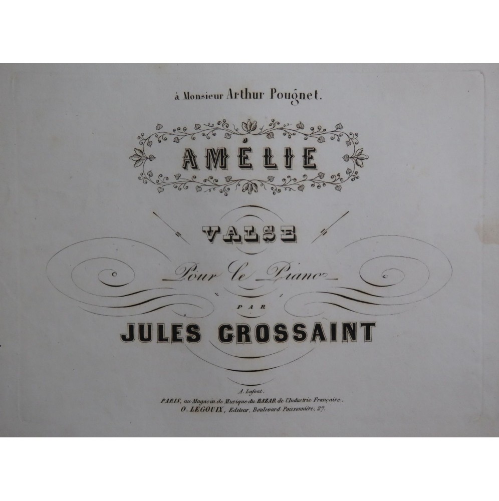 GROSSAINT Jules Amélie Piano ca1850