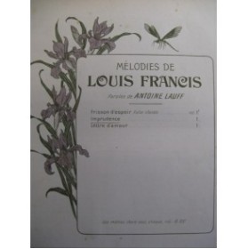 FRANCIS Louis Imprudence Chant Piano 1904