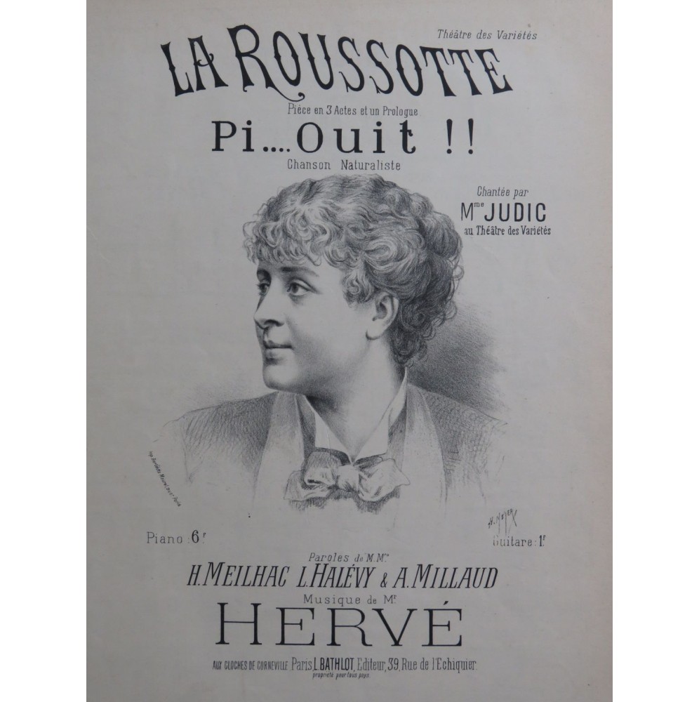 HERVÉ La Roussotte Pi... Ouit ! Chant Piano ca1880