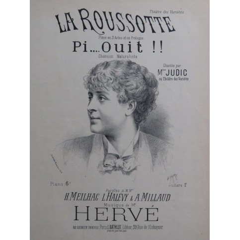 HERVÉ La Roussotte Pi... Ouit ! Chant Piano ca1880