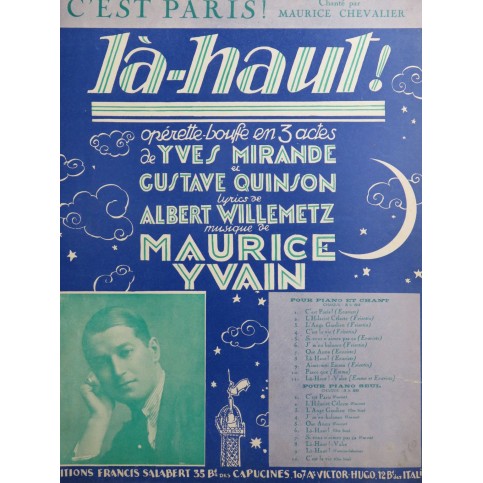 YVAIN Maurice C'est Paris ! Chant Piano 1923