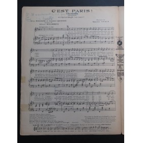 YVAIN Maurice C'est Paris ! Chant Piano 1923
