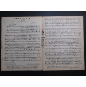 YVAIN Maurice C'est Paris ! Chant Piano 1923