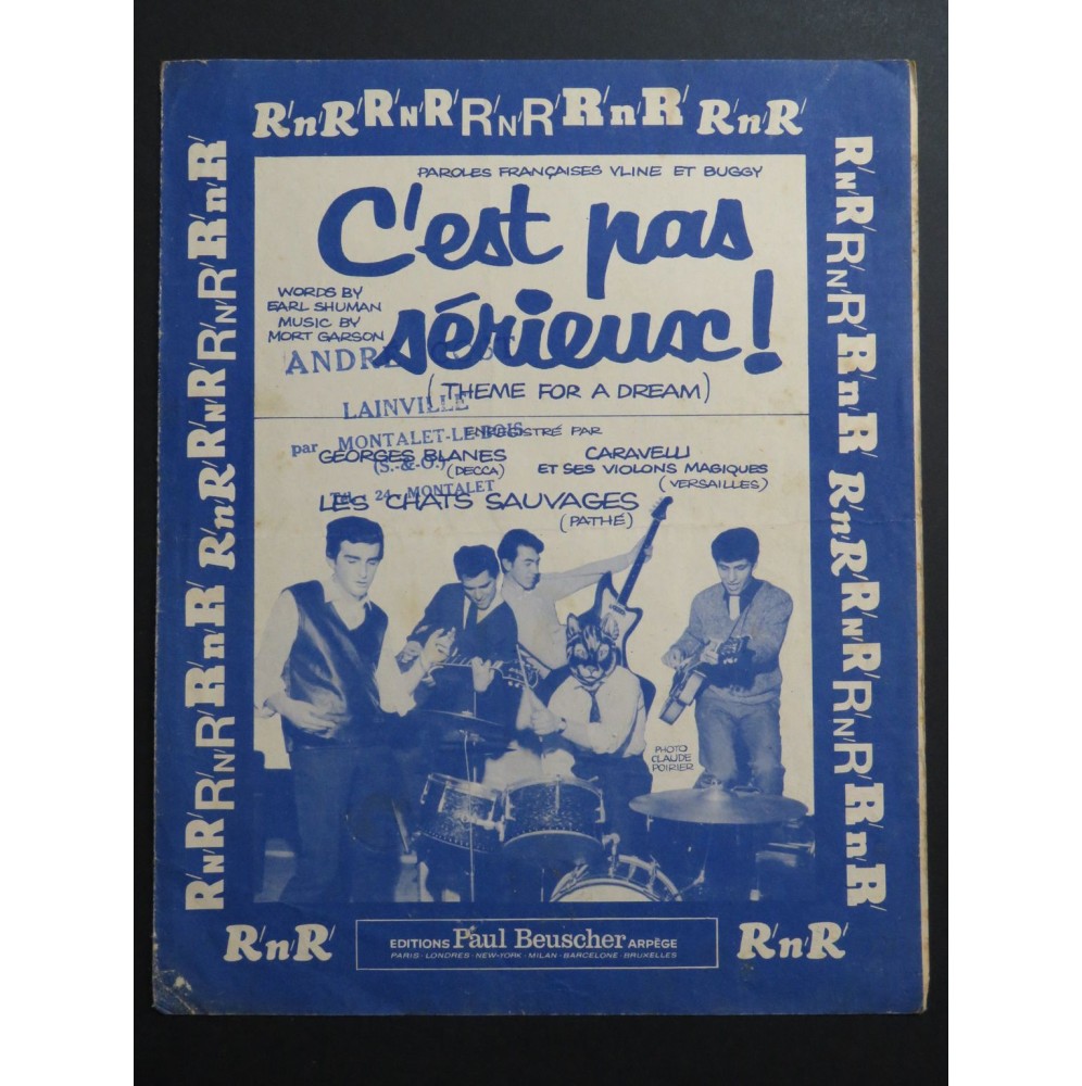 C'est pas sérieux Les Chats Sauvages Chant Piano 1961