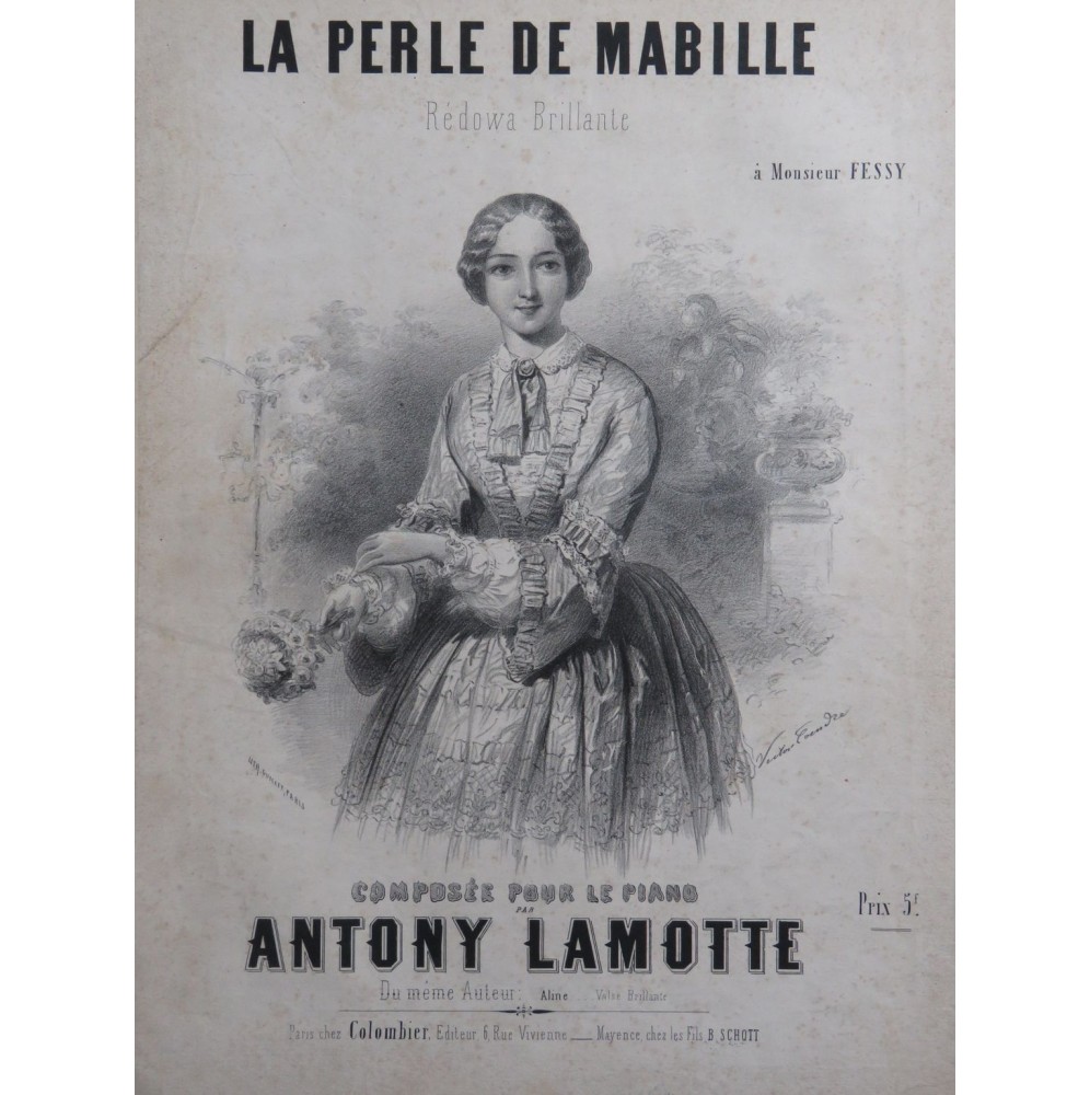 LAMOTTE Antony La Perle de Mabille Piano ca1850
