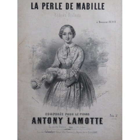 LAMOTTE Antony La Perle de Mabille Piano ca1850