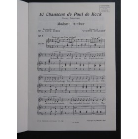 GUILBERT Yvette 10 Chansons de Paul de Kock Chant Piano