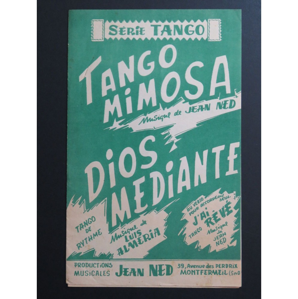 Tango Mimosa Dios Medante J'ai rêvé Accordéon
