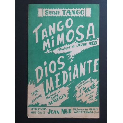 Tango Mimosa Dios Medante J'ai rêvé Accordéon
