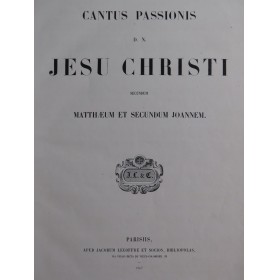 Cantus Passionis D. N. Jesu...