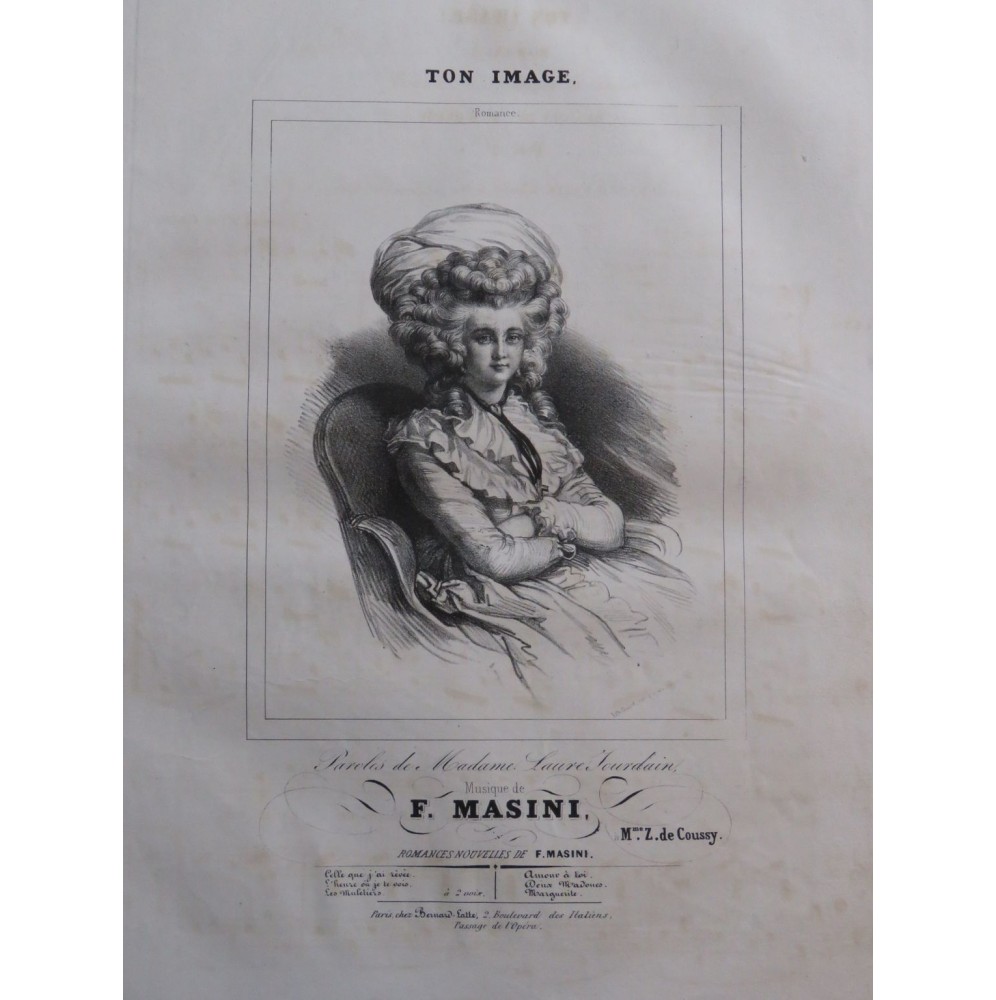 MASINI F. Ton Image Chant Piano ca1840