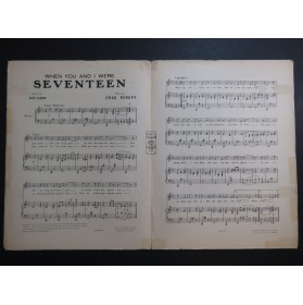 ROSOFF Chas When You and I were Seventeen Chant Piano 1926