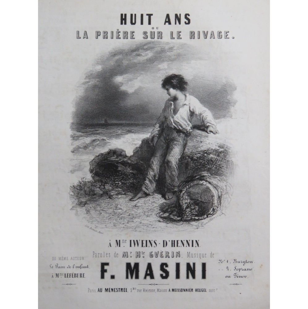 MASINI F. Huit Ans Chant Piano ca1850