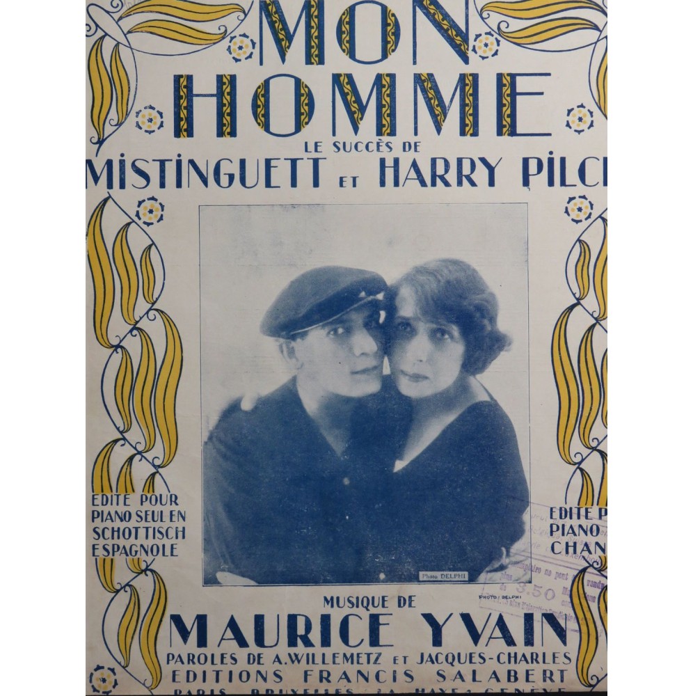 YVAIN Maurice Mon Homme Piano 1920