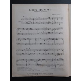 YVAIN Maurice Mon Homme Piano 1920