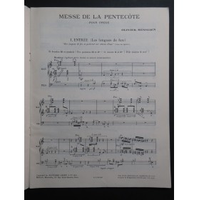 MESSIAEN Olivier Messe de la Pentecôte Orgue 1951