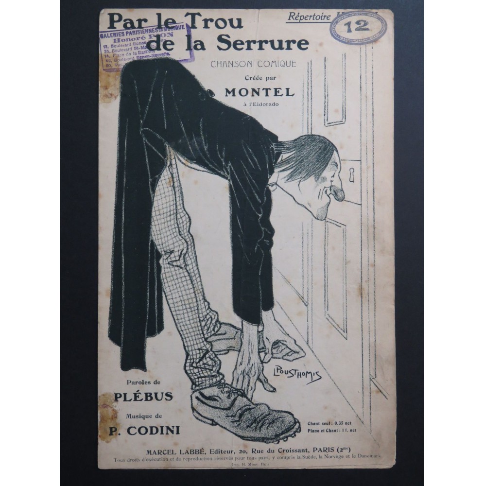 Par le trou de la Serrure Chason Comique P. Codini Chant