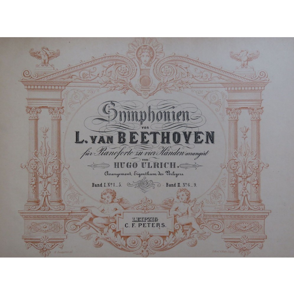 BEETHOVEN Symphonien Symphonies 1 à 5 Piano 4 mains