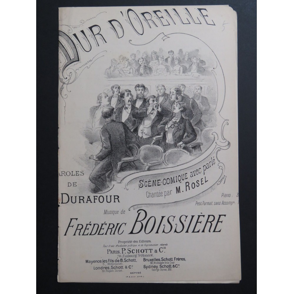 Dur d'oreille Frédéric Boissière Chant XIXe