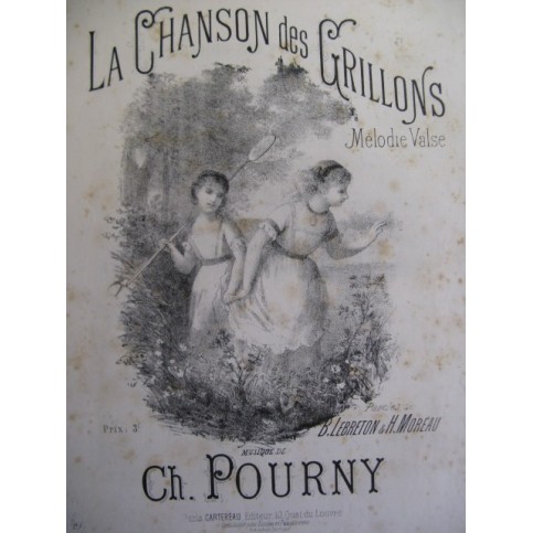 POURNY Charles La Chanson des Grillons Chant Piano