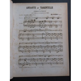 HERMAN Adolphe Andante et Tarentelle Stradella Flotow Piano Violon ca1862