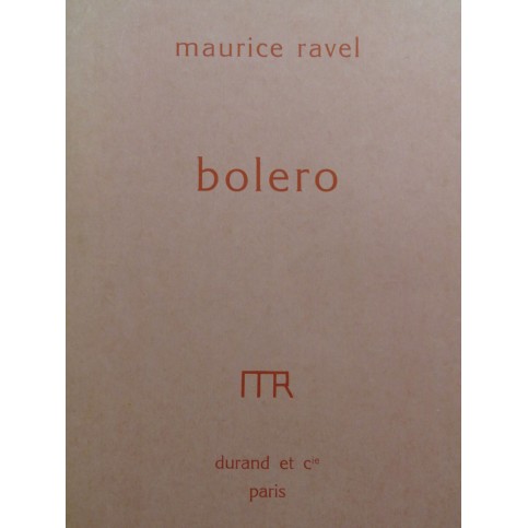 RAVEL Maurice Bolero Piano 1929