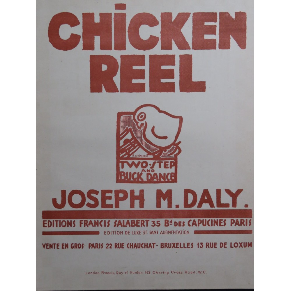 M DALY Joseph Chicken Reel Piano 1910