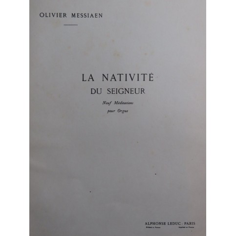 MESSIAEN Olivier La Nativité du Seigneur Vol 2 Orgue