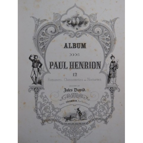 HENRION Paul Album 12 Romances Piano Chant 1846