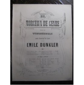 DUNKLER Emile Berceuse Violon Piano ca1870