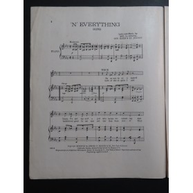 DE SYLVIA Bud, KAHN Gus et JOLSON Al. N' Everything Chant Piano 1918