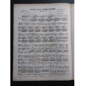 VIMEUX Joseph Pauvre Fille, Pauvre Colombe Chant Piano ca1845