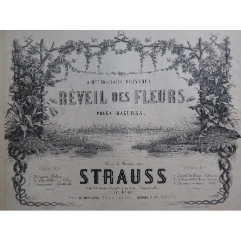STRAUSS Johann Réveil des Fleurs Piano 1853