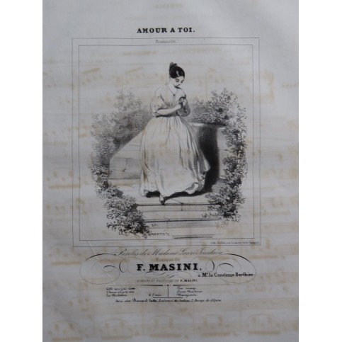 MASINI F. Amour à toi Chant Piano ca1840