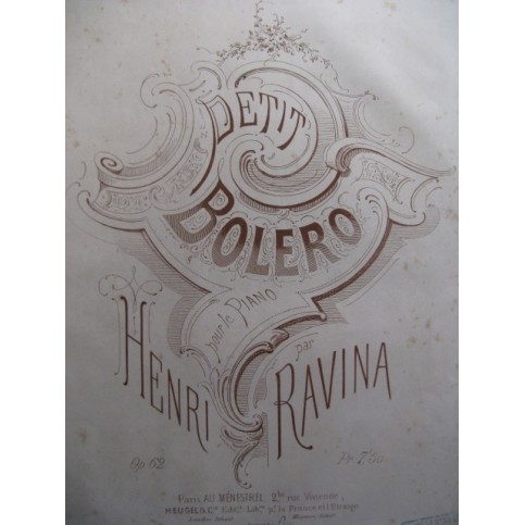 RAVINA Henri Petit Boléro Piano ca1850