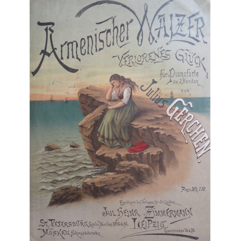 GERCHEN Julius Armenischer Walzer Piano ca1890