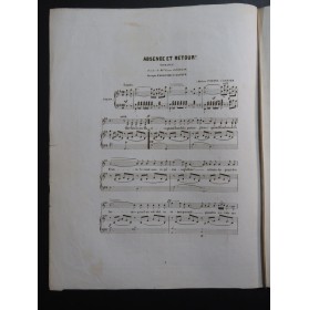 DE LATOUR Aristide Absence et Retour Chant Piano ca1840