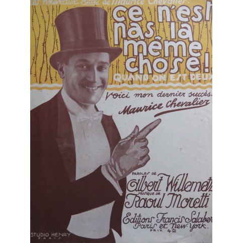 MORETTI Raoul Ce n'est pas la mêm'chose Piano 1924