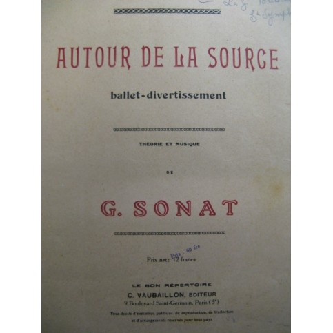 SONAT G. Autour de la Source Piano Danse