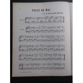 VAN DEN HAUTE C. F. Valse de Mai Piano ca1870