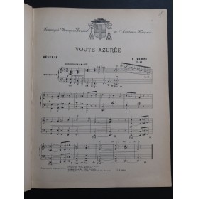 VERNI F. Voute Azurée Rêverie op 42 Piano XIXe