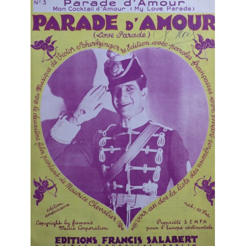 SCHERTZINGER Victor Parade d'Amour Chant Piano 1930