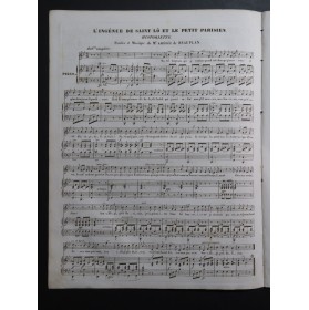 DE BEAUPLAN Amédée L'Ingénue de St Lô et le petit Parisien Chant Piano ca1840