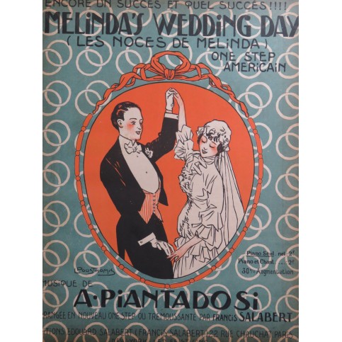 PIANTADOSI A. Melinda's Wedding Day Piano 1913
