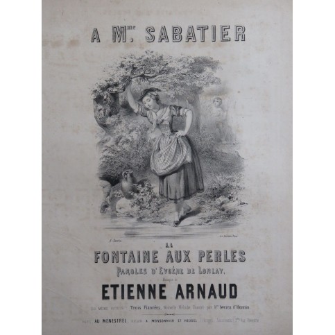 ARNAUD Étienne La Fontaine aux Perles Chant Piano ca1845