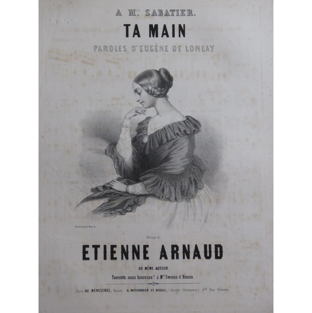 ARNAUD Étienne Ta Main Chant Piano ca1845