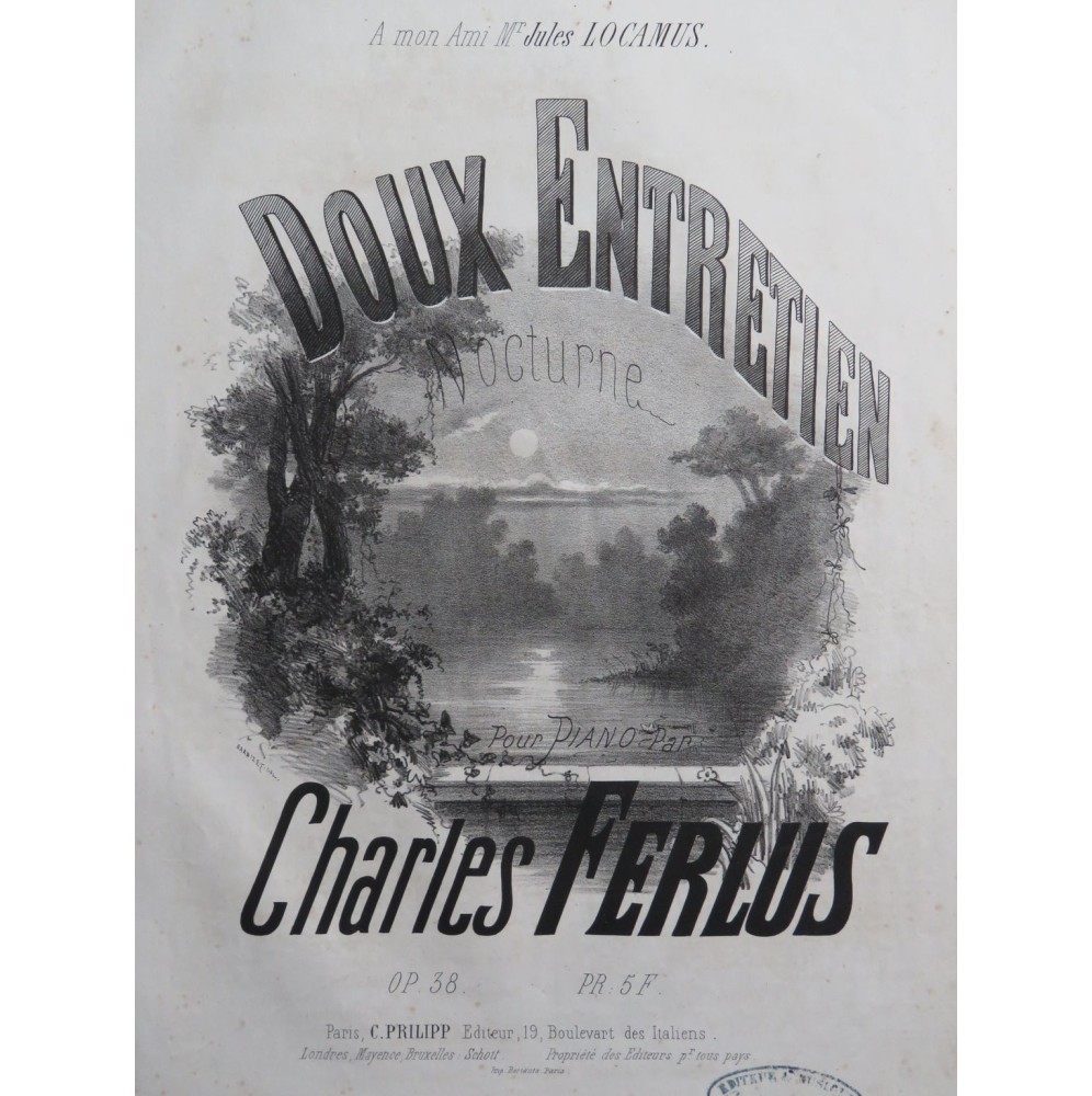 FERLUS Charles Doux Entretien op 38 Piano ca1867