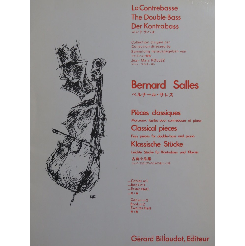 SALLES Bernard Pièces Classiques pour Contrebasse Piano 1982
